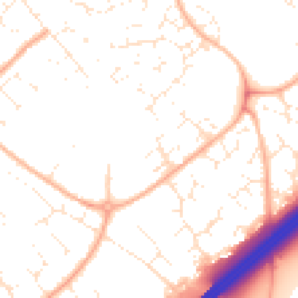 Daytime road noise heatmap for GL4 4SB
