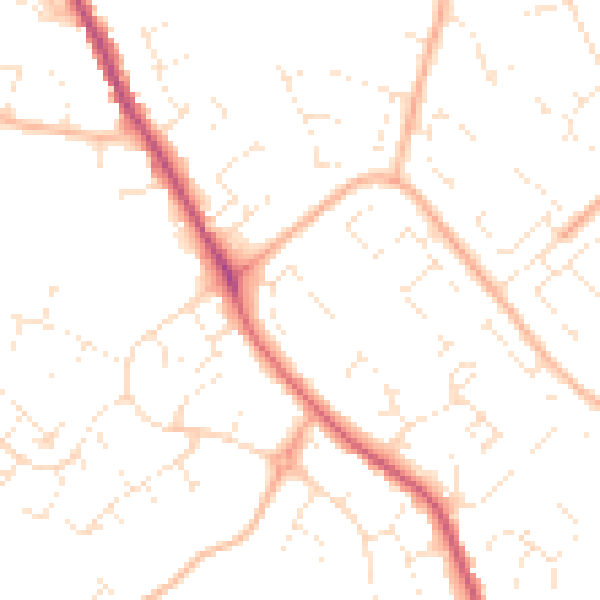 Daytime road noise heatmap for GL4 4UA