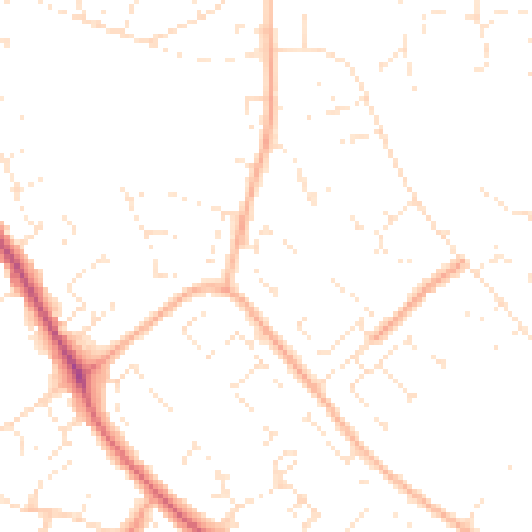 Daytime road noise heatmap for GL4 4WS