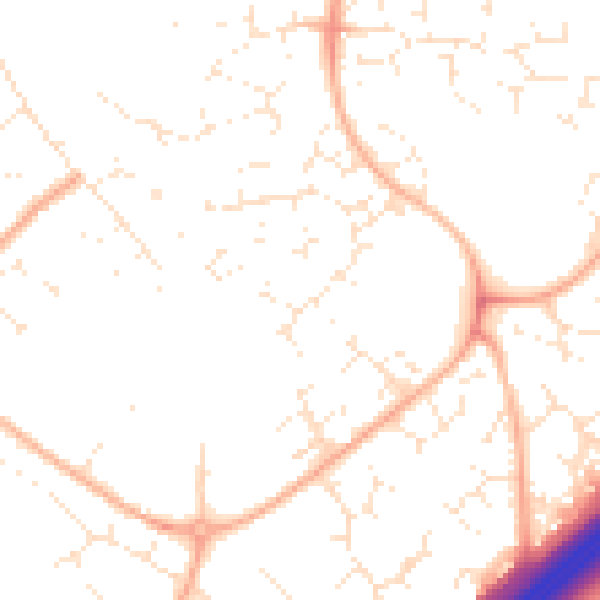 Daytime road noise heatmap for GL4 4XW