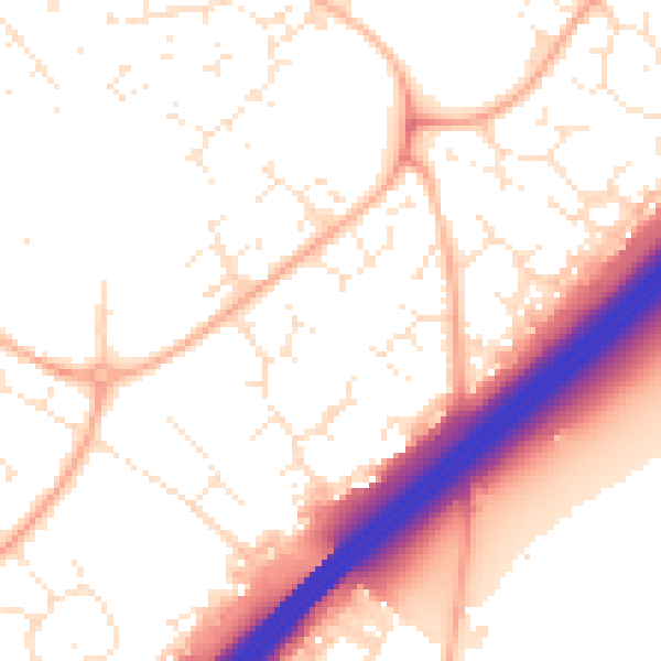 Daytime road noise heatmap for GL4 5BZ