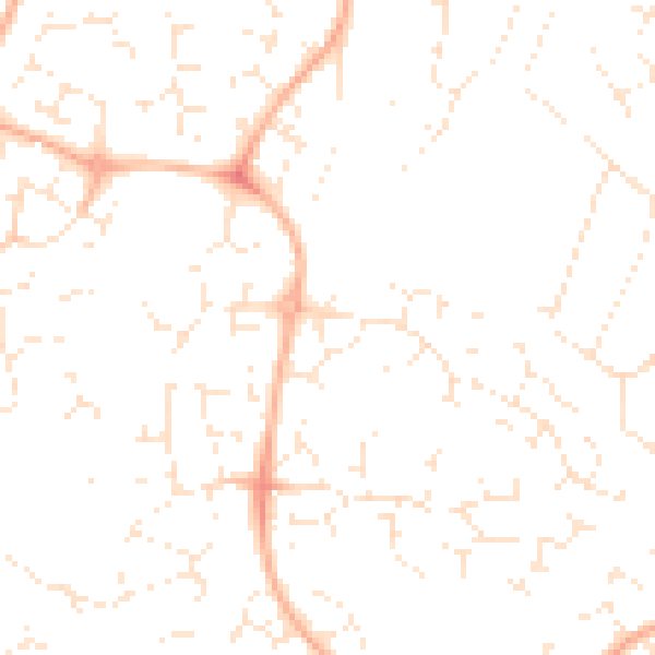 Daytime road noise heatmap for GL4 5EG