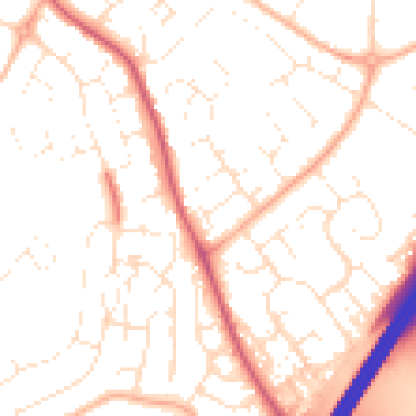 Daytime road noise heatmap for GL4 5EY