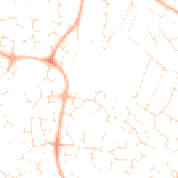 Daytime road noise heatmap for GL4 5FB