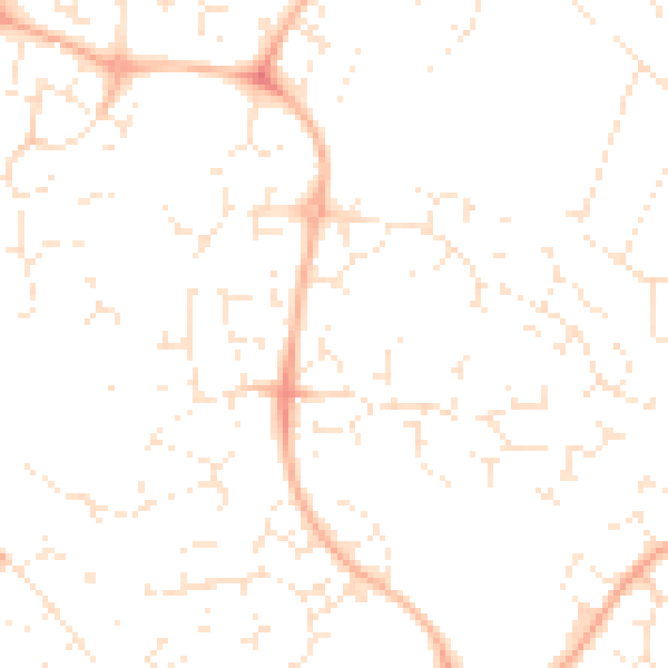 Daytime road noise heatmap for GL4 5FP