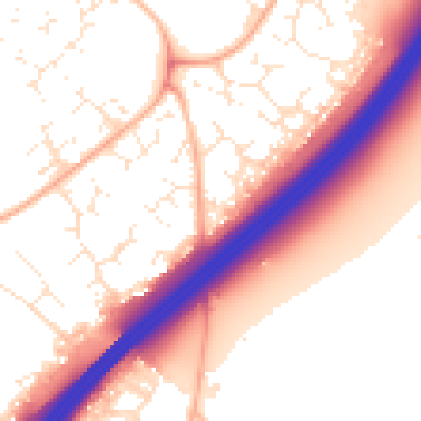 Daytime road noise heatmap for GL4 5FY