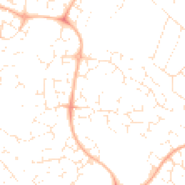 Daytime road noise heatmap for GL4 5GN