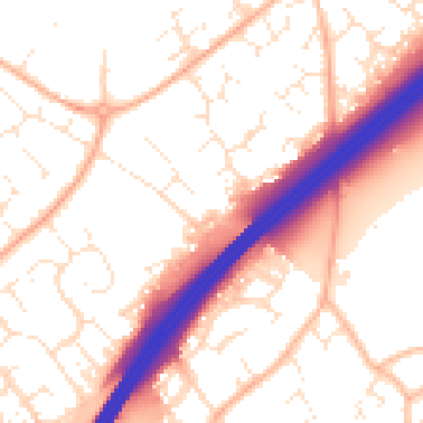 Daytime road noise heatmap for GL4 5JT