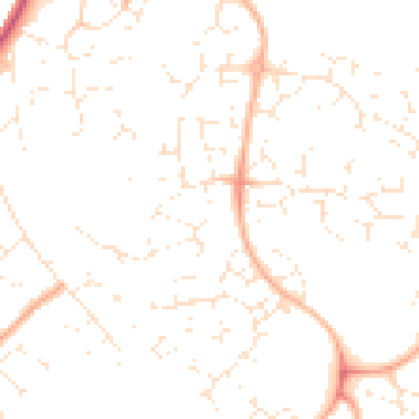 Daytime road noise heatmap for GL4 5TS