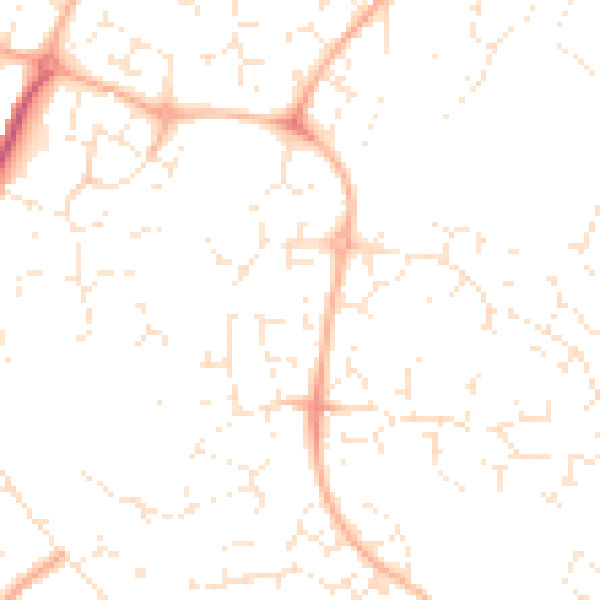 Daytime road noise heatmap for GL4 5TT
