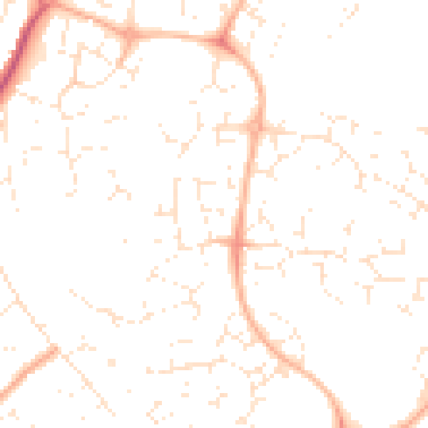 Daytime road noise heatmap for GL4 5TX