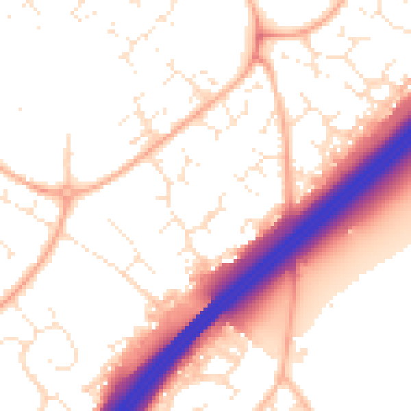 Daytime road noise heatmap for GL4 5UE