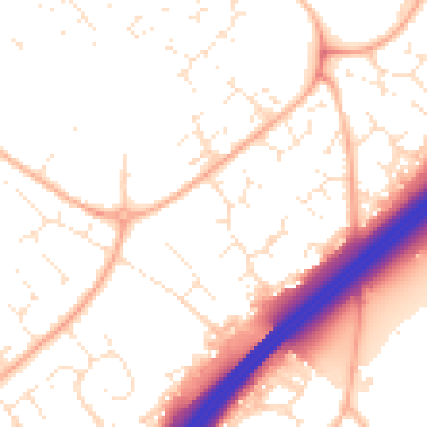 Daytime road noise heatmap for GL4 5UN