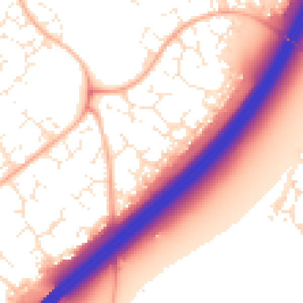 Daytime road noise heatmap for GL4 5UT