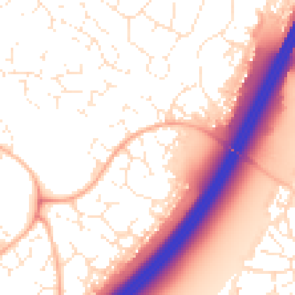 Daytime road noise heatmap for GL4 5WH
