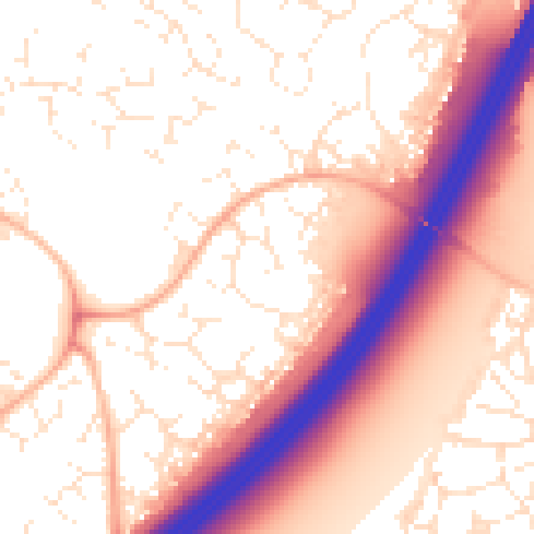 Daytime road noise heatmap for GL4 5WJ