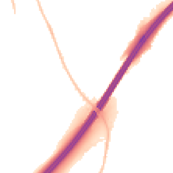 Night-time road noise heatmap for GL4 5XS
