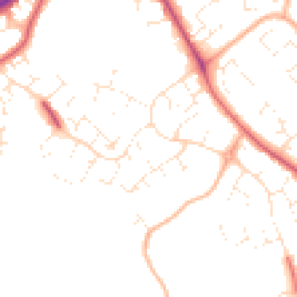 Daytime road noise heatmap for GL4 6AT