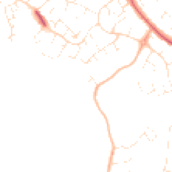 Daytime road noise heatmap for GL4 6BN