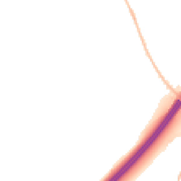 Night-time road noise heatmap for GL4 6ET