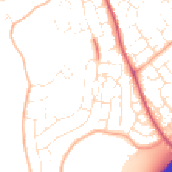 Daytime road noise heatmap for GL4 6FY