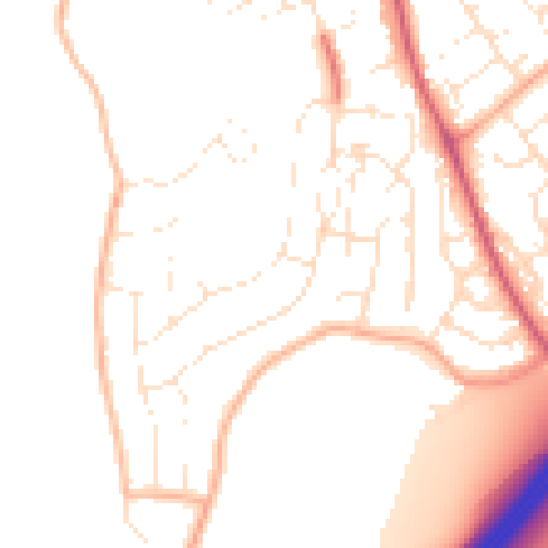 Daytime road noise heatmap for GL4 6JH