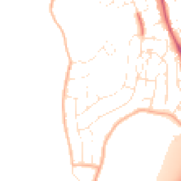 Daytime road noise heatmap for GL4 6JN