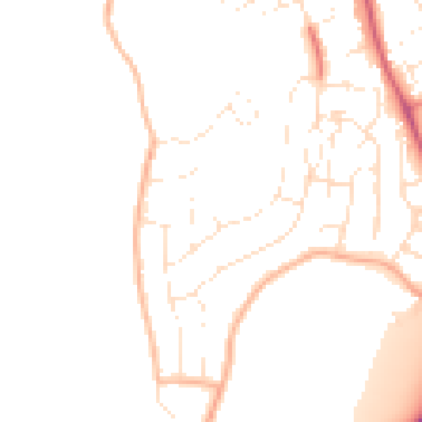 Daytime road noise heatmap for GL4 6JP
