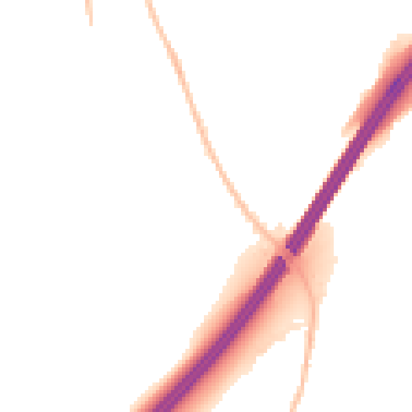 Night-time road noise heatmap for GL4 6JU