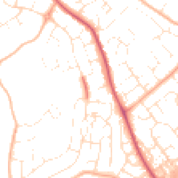 Daytime road noise heatmap for GL4 6LG