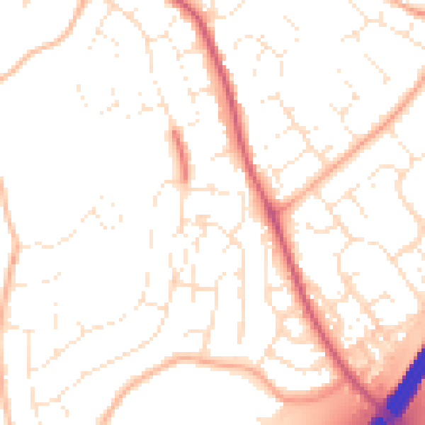 Daytime road noise heatmap for GL4 6LT
