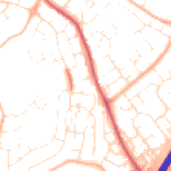 Daytime road noise heatmap for GL4 6NA
