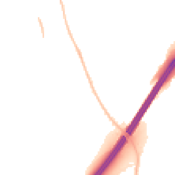 Night-time road noise heatmap for GL4 6NU