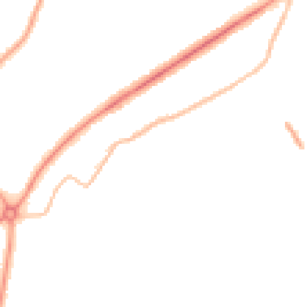 Night-time road noise heatmap for GL4 6SY