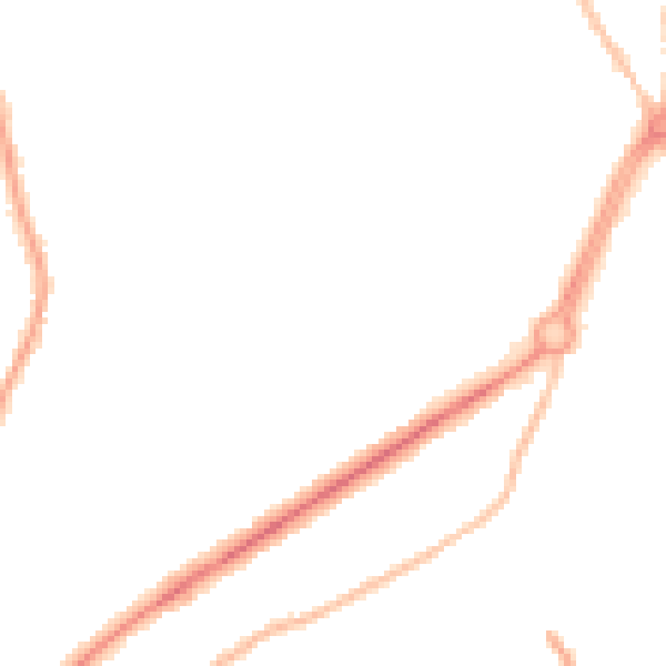 Night-time road noise heatmap for GL4 6TU