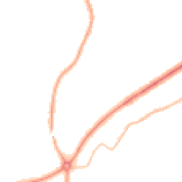 Night-time road noise heatmap for GL4 6UP