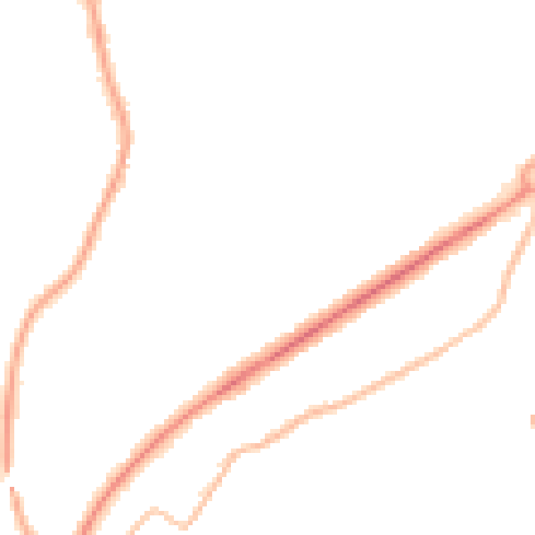 Night-time road noise heatmap for GL4 6WE