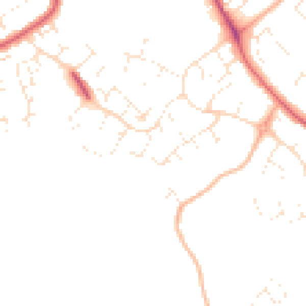 Daytime road noise heatmap for GL4 6YH
