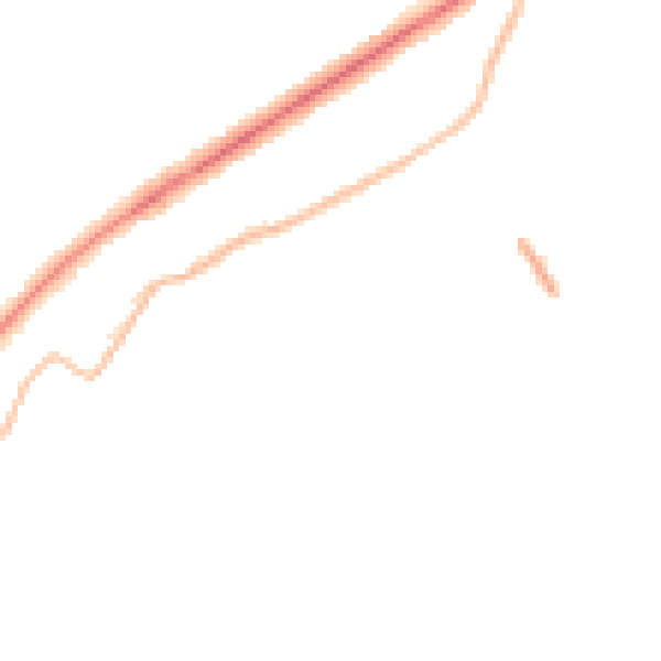 Night-time road noise heatmap for GL4 6YS