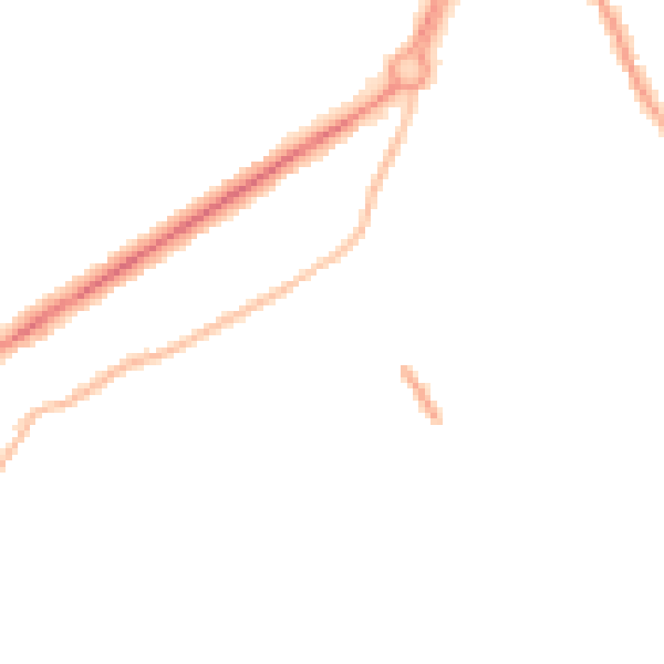 Night-time road noise heatmap for GL4 6YW