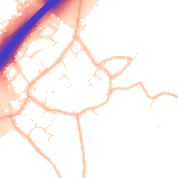 Daytime road noise heatmap for GL4 8EF