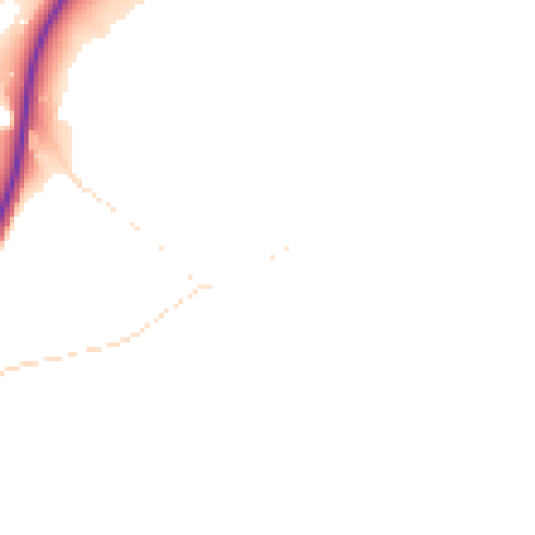 Daytime road noise heatmap for GL4 8JX