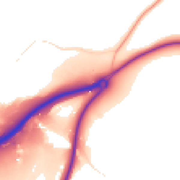 Daytime road noise heatmap for GL4 8JY