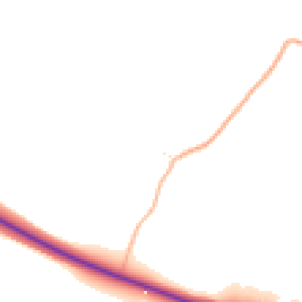 Daytime road noise heatmap for GL4 8JZ