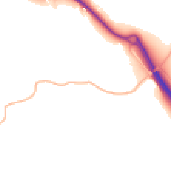 Daytime road noise heatmap for GL4 8LB