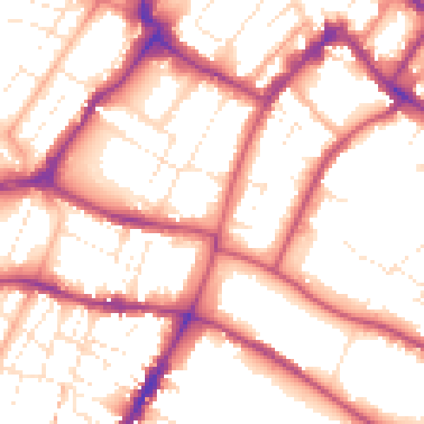 Daytime road noise heatmap for GL50 1AG