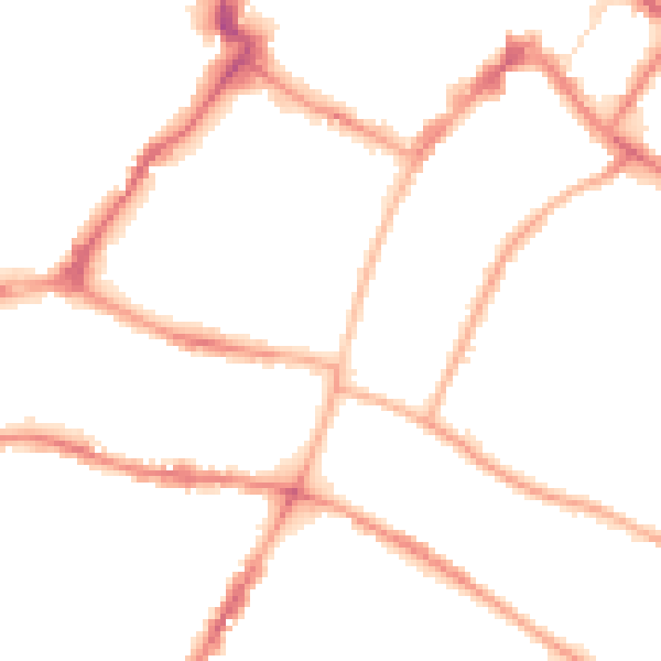 Night-time road noise heatmap for GL50 1AG