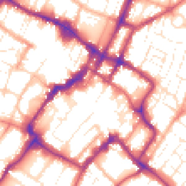 Daytime road noise heatmap for GL50 1DF