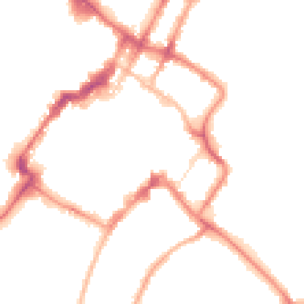 Night-time road noise heatmap for GL50 1DP