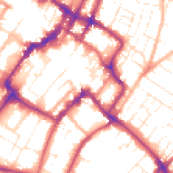 Daytime road noise heatmap for GL50 1DU